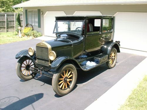 1926 black model t ford  2 door coupe - ex. cond.