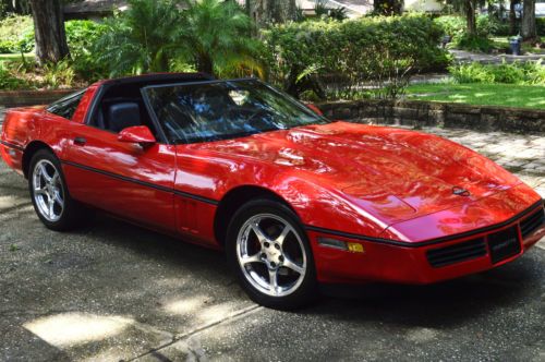 Beautiful red corvette with very low miles