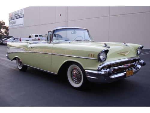 1957 chevrolet bel air convertible frame off restored gold spinner award