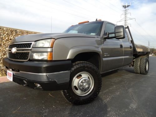 Lt-4x4-flatbed-drw-crew cab-1 txownr-duramax-allison-lthr-pwr seat-keyless-nice