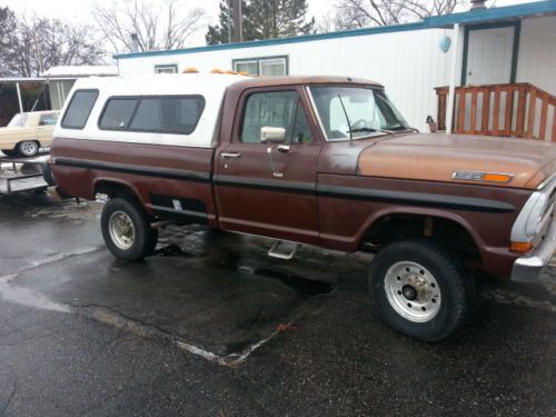 1972 ford f-250 highboy truck with shell