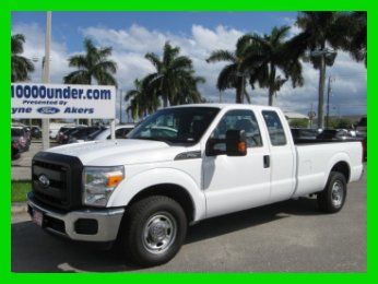 11 white 6-passenger extended cab long bed super duty 6.2l v8 truck *florida