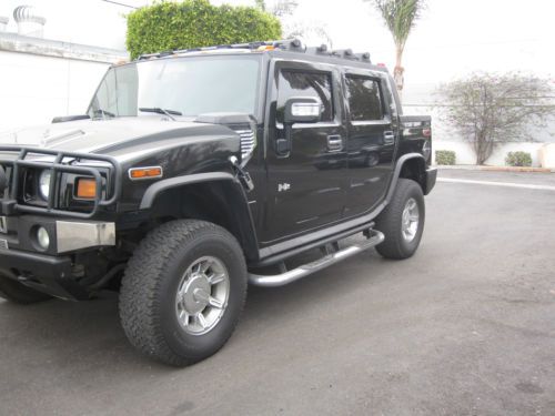 2006 hummer h2 sut low miles fully loaded  black on black . rare sut