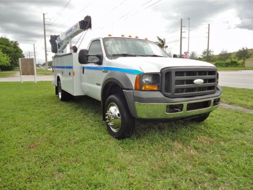 2005 FORD F450 F550 MECHANICS UTILITY SERVICE CRANE TRUCK 6000 LB. AUTO CRANE, image 2