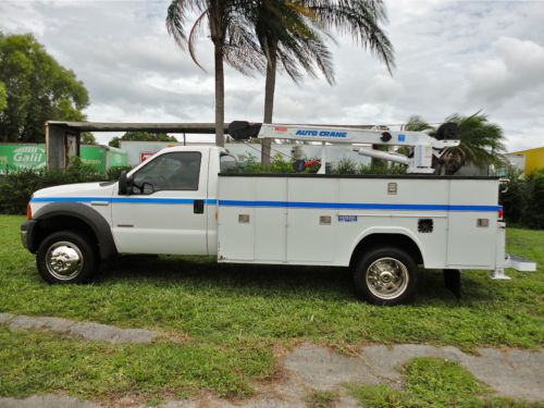 2005 FORD F450 F550 MECHANICS UTILITY SERVICE CRANE TRUCK 6000 LB. AUTO CRANE, image 9