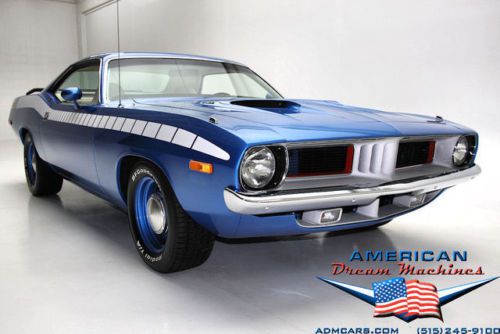 1973 plymouth barracuda rotisserie restored 340 hp, automatic