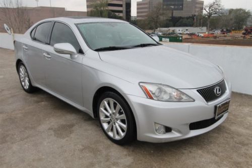 2010 lexus is 250 silver gray leather sunroof heated seats automatic ship assist