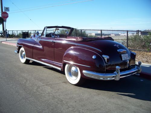 1948 chrysler new yorker convt.4k miles since total restoration.fluid-drive.mint