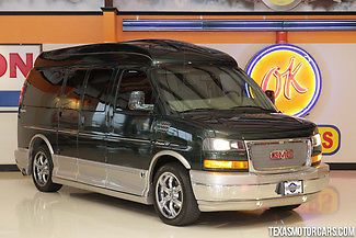 2010 gmc savana van explorer conversion! plush leather seating, dvd, vizio hdtv