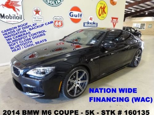 2014 m6 coupe,msrp 129k,hud,nav,360 cam,htd/cool lth,b&amp;o sys,20in wheels,5k!!