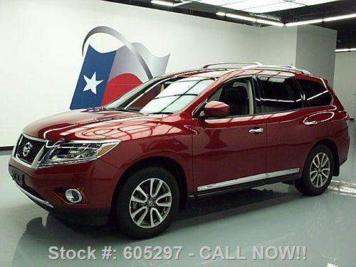 2014 nissan pathfinder sl pano roof rear cam 3rd row 3k texas direct auto