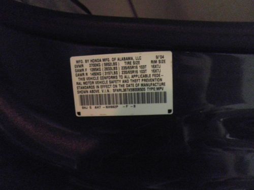 2005 Honda Odyssey EX-L, DVD, FLORIDA *NO RESERVE* Full Service History Records., image 80