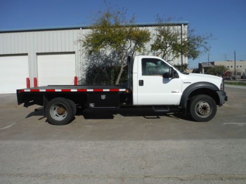 Ford f550 flatbed 6.0 powerstroke auto white auto new tires