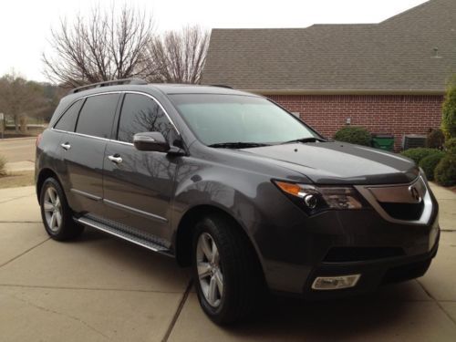 2010 acura mdx 3.7l dvd navigation gray / black leather