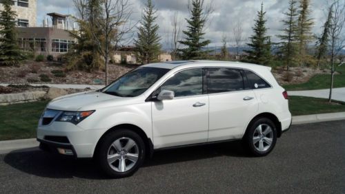 2011 acura mdx pearl white base sport utility 4-door 3.7l leather back up camera