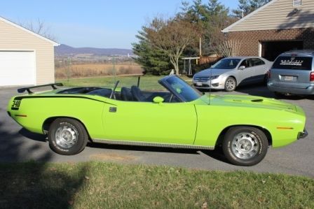 70 plymouth cuda rotisserie rest.,strobe stripe,rear spoiler no reserve 1of kind