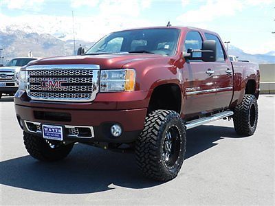 Crew cab denali 4x4 duramax diesel allison custom new lift wheels tires leather