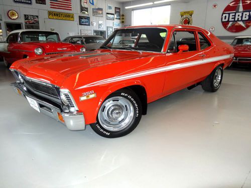 1972 chevrolet nova, hugger orange, rally, strong, really straight and clean