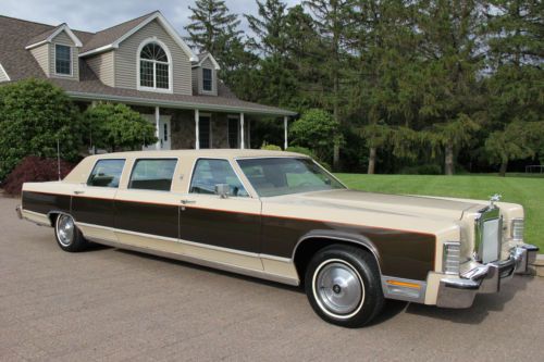 1979 lincoln continental armbruster-stageway stretch limo 47k miles no reserve !