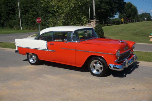 1955 chevrolet bel-air 2 door hardtop, hot rod, ac, overdrive, billit wheels