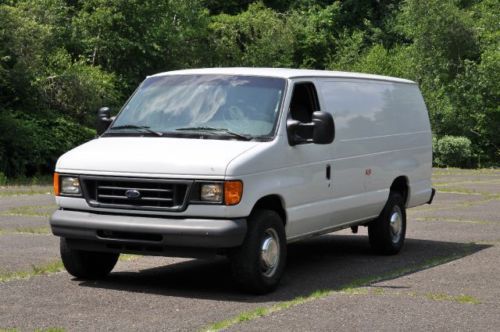 06 ford e-350 sd xlt extended cargo long van 2-door 6.0l turbo diesel no reserve