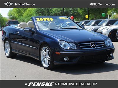 Clk550 2dr cabriolet 5.5l clk-class low miles convertible automatic financing