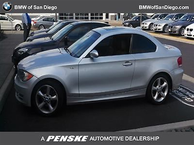 128i 1 series 2 dr coupe 6-speed gasoline 3.0l dohc 24-valve i6 titanium silver