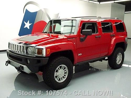 2009 hummer h3 lux 4x4 auto heated leather sunroof 58k texas direct auto
