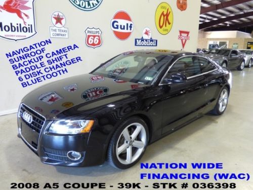 08 a5 quattro,auto,sunroof,nav,back-up,htd lth,b&amp;o sys,18in whls,39k,we finance!
