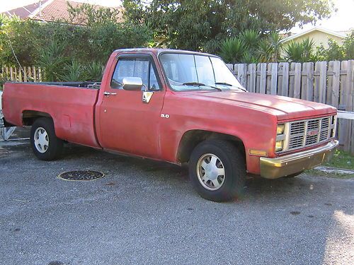 1985 gmc pick up truck sierra 1500 half ton 305 v-8 5.0 engine w 4 barrel holly