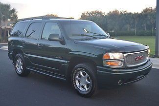 2001 gmc yukon denali awd green runs and looks very good, leather, alloy dvd...