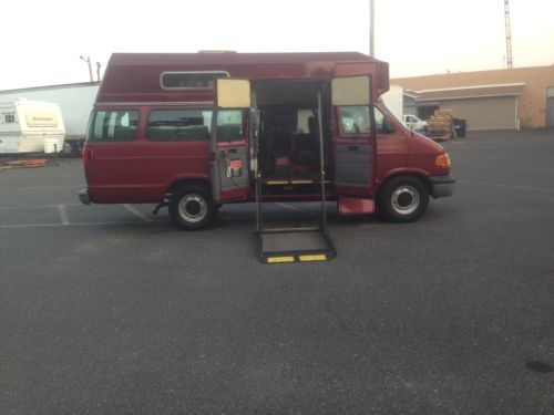 Van  wheelchair handicap 1998 dodge  3500 low miles side entry braun power ramp