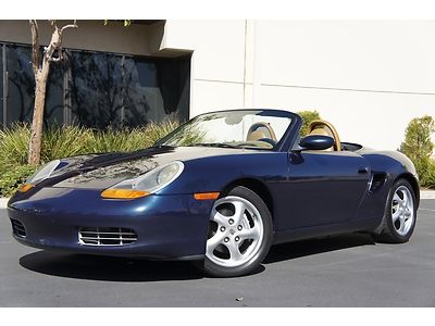 2000 porsche boxster convertible blue 5 speed leather int alloy whls