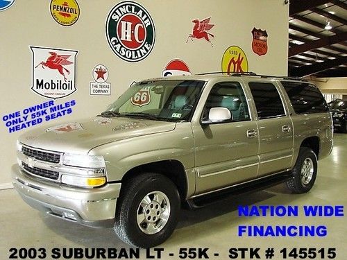 2003 suburban lt 4x2,htd lth,quad seats,bose,3rd row,16in whls,55k,we finance!!