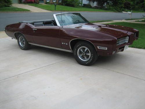 1969 pontiac gto 4 speed convertible 68k original miles