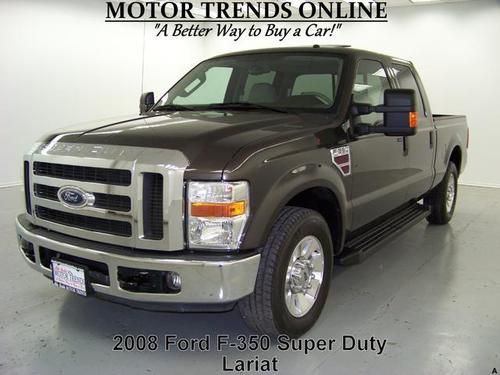 Navigation diesel crew roof leather htd seats bedliner 2008 ford f350 f250 62k