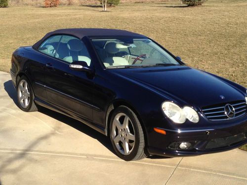 2005 mercedes benz clk 500 convertible - beautiful and rare navy blue