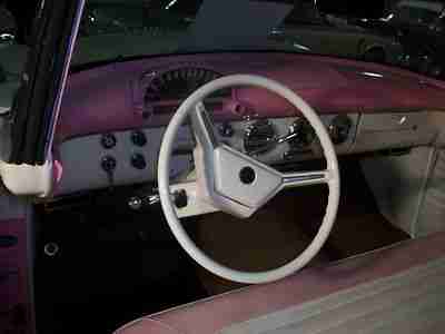 1955 Crown Victoria V8 Automatic A/C Power Steering Mary Kay Car Pink and White, image 3