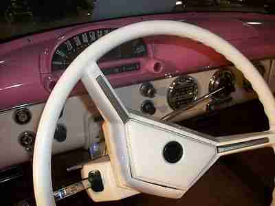 1955 Crown Victoria V8 Automatic A/C Power Steering Mary Kay Car Pink and White, image 4