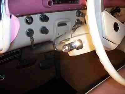 1955 Crown Victoria V8 Automatic A/C Power Steering Mary Kay Car Pink and White, image 5