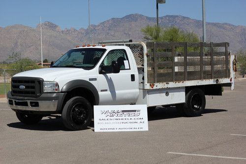 2005 ford f450 diesel electric tommy lift gate flat bed regular cab see video