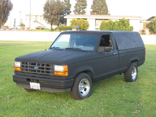 1989 ford ranger flat black 2 wheel drive longbed 2.3 4 cylinder auto rat rod