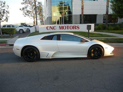 2008 lamborghini murcielago lp640 lp 640 coupe ballon white / red / low miles