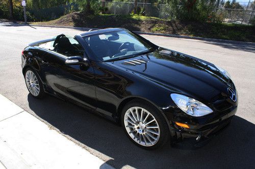 2007 mercedes benz slk55 amg v8 black on black gps navi 68k miles slk 55 350