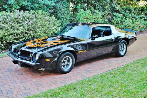 Fully restored 1975 pontiac trans am 455 h.o.4 speed black beauty real deal mint