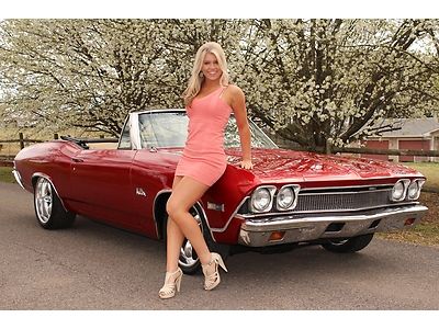 1968 chevy chevelle convertible frame off ram jet f.i. 350 700r 4wpdb ps leather