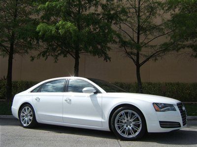 2012 audi a8 l quattro ibis white/nougat brown