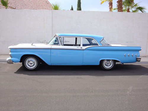 1959 ford fairlane!  90,500 original miles &amp; engine!  gorgeous blue &amp; white!