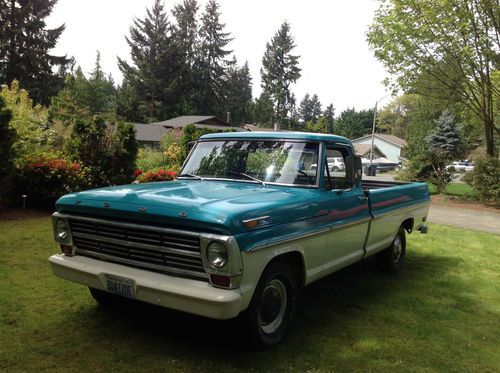 68 ford f100 blue/white 6 cyl  128k original miles 1/2 ton