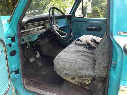 68 Ford F100 Blue/White 6 cyl  128k Original Miles 1/2 Ton, image 2